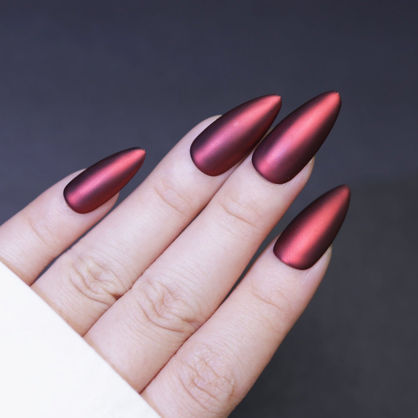 Matte metallic red